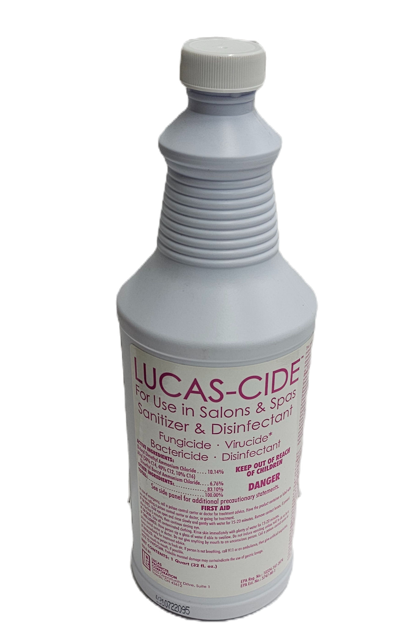 Lucas-Cide sanitizer and desinfectant; for salons and spas; 32fl.oz