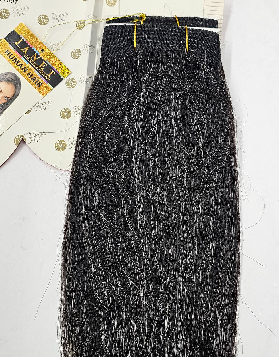 Thumbnail: Bundle of long dark hair extensions