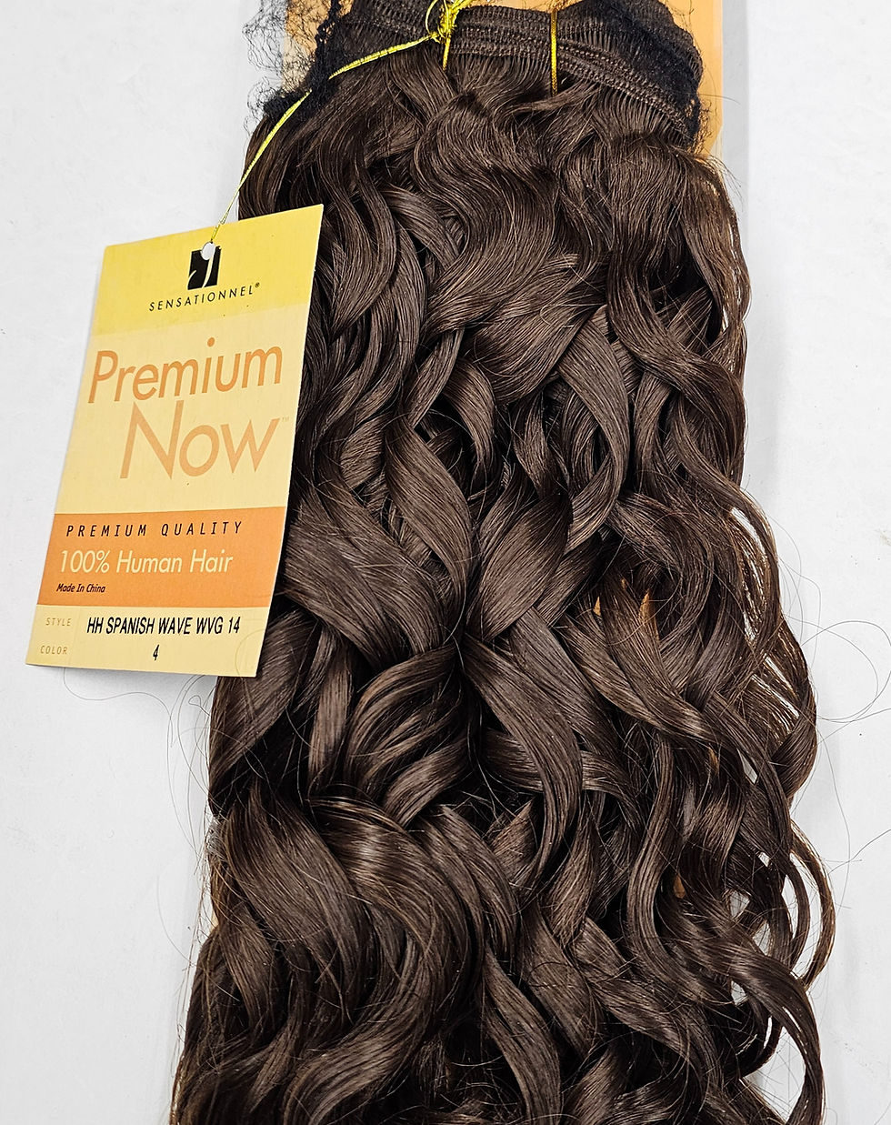 Thumbnail: Brown curly french spiral weave hair, Premium Now tag