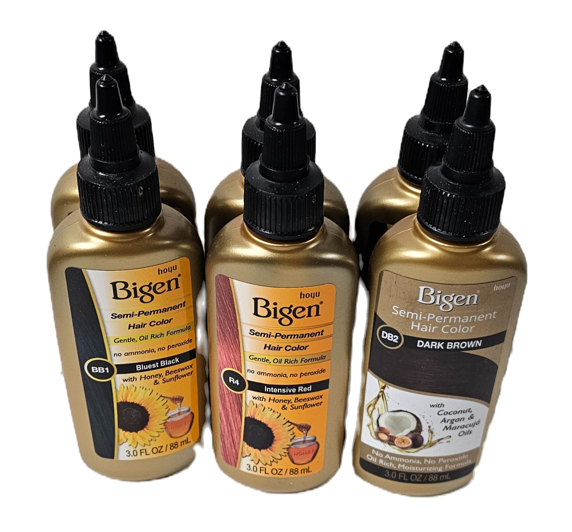 Set of 2 Bigen Semi-permanent hair color; no ammonia; no peroxide; 3fl.oz x 2