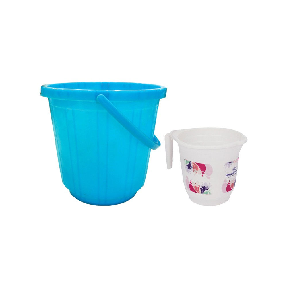 Princeware Combo Bucket 1138 SD (18 lt) + Mug 2602 P Wave (1.5 lt)