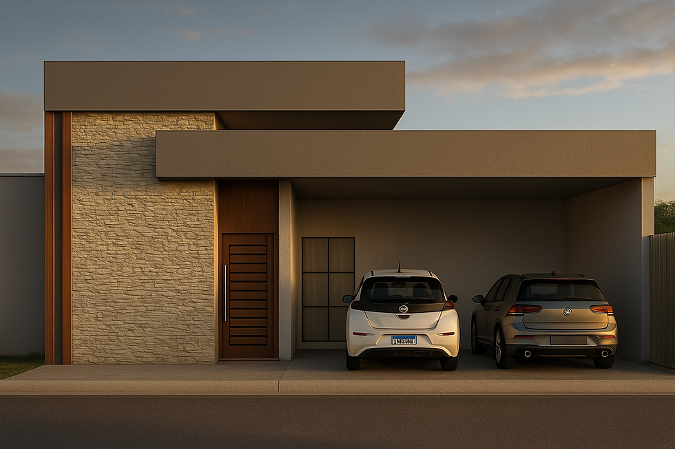 Render de projeto de arquitetura e engenharia integrado