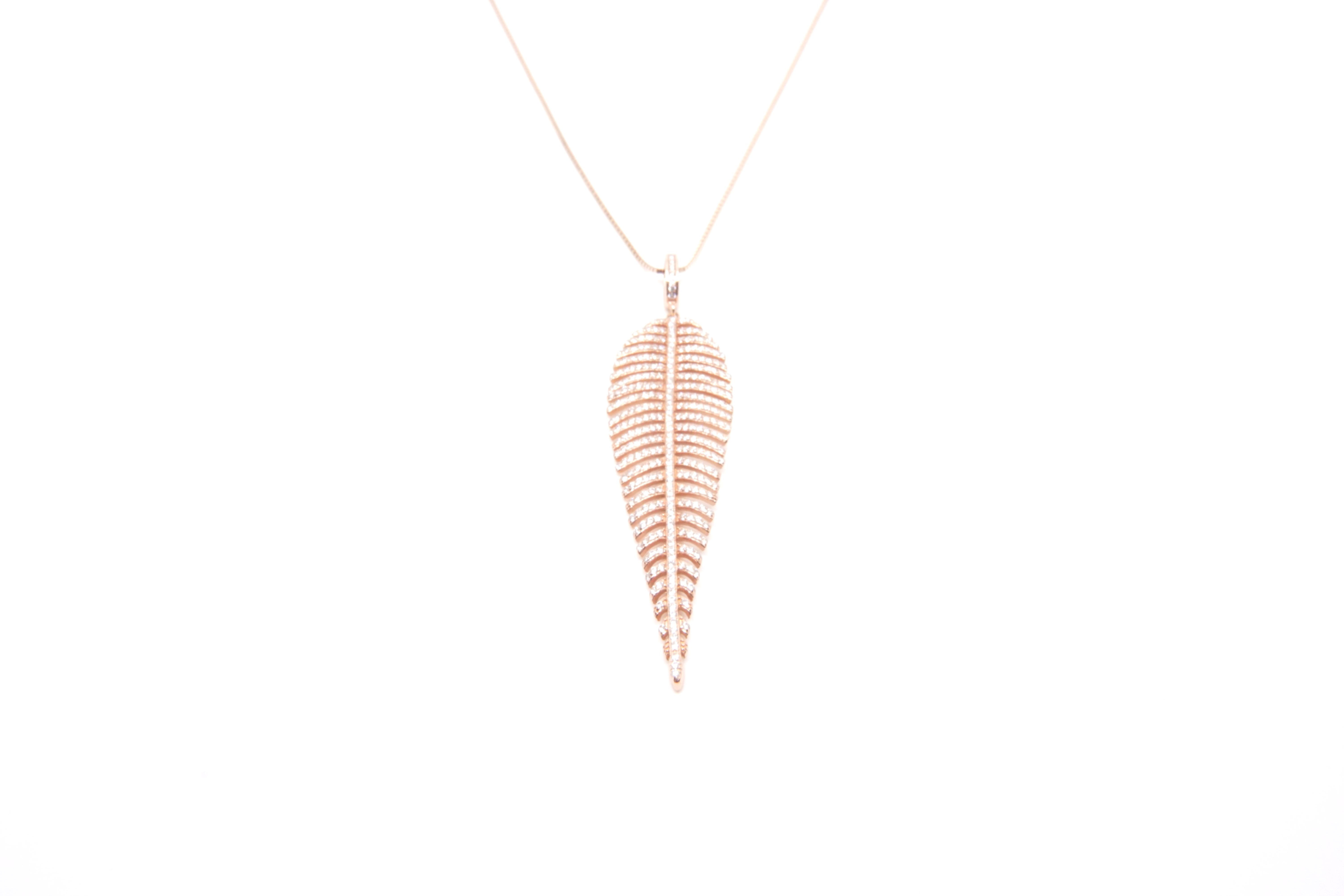 Rose Gold Leaf Pendant