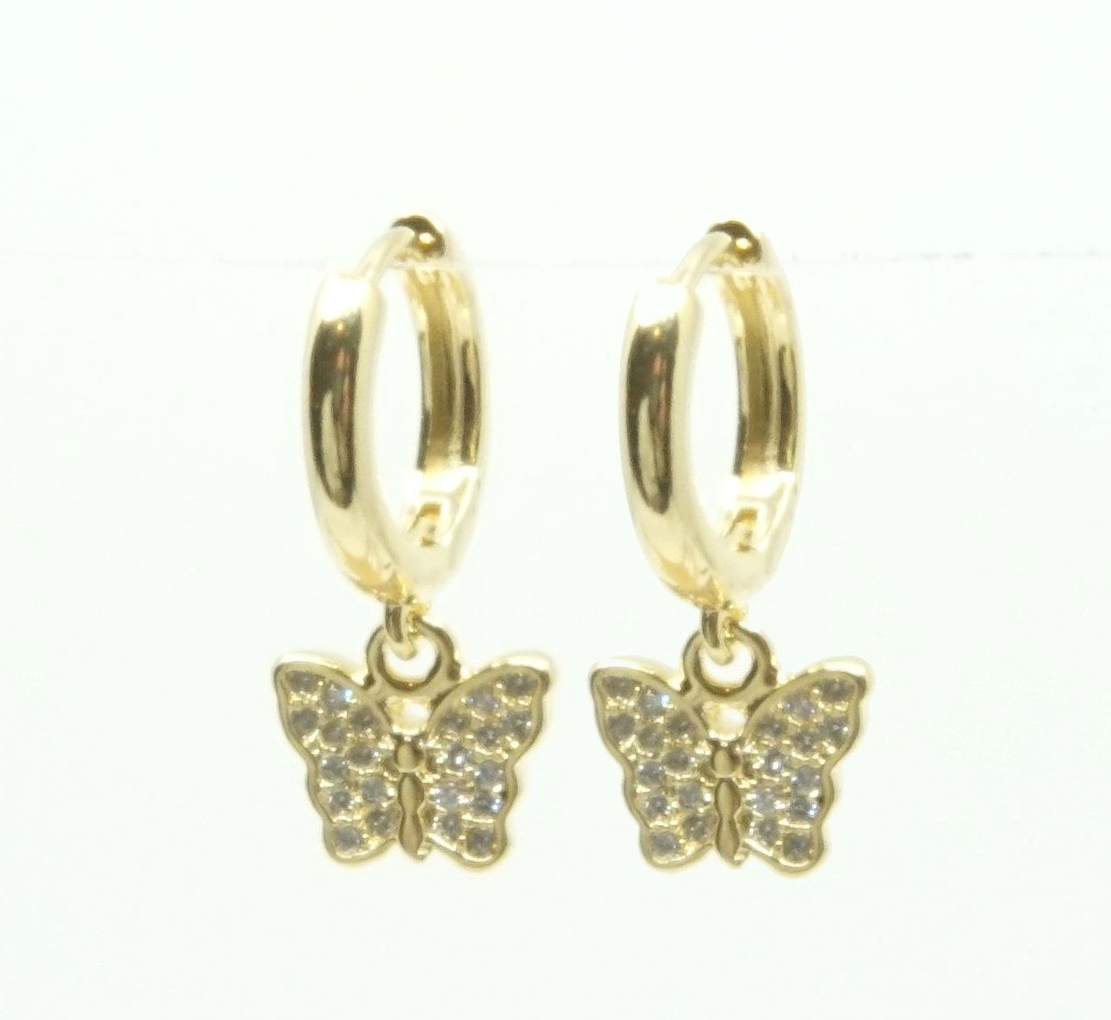 Hoop Earrings with Butterfly