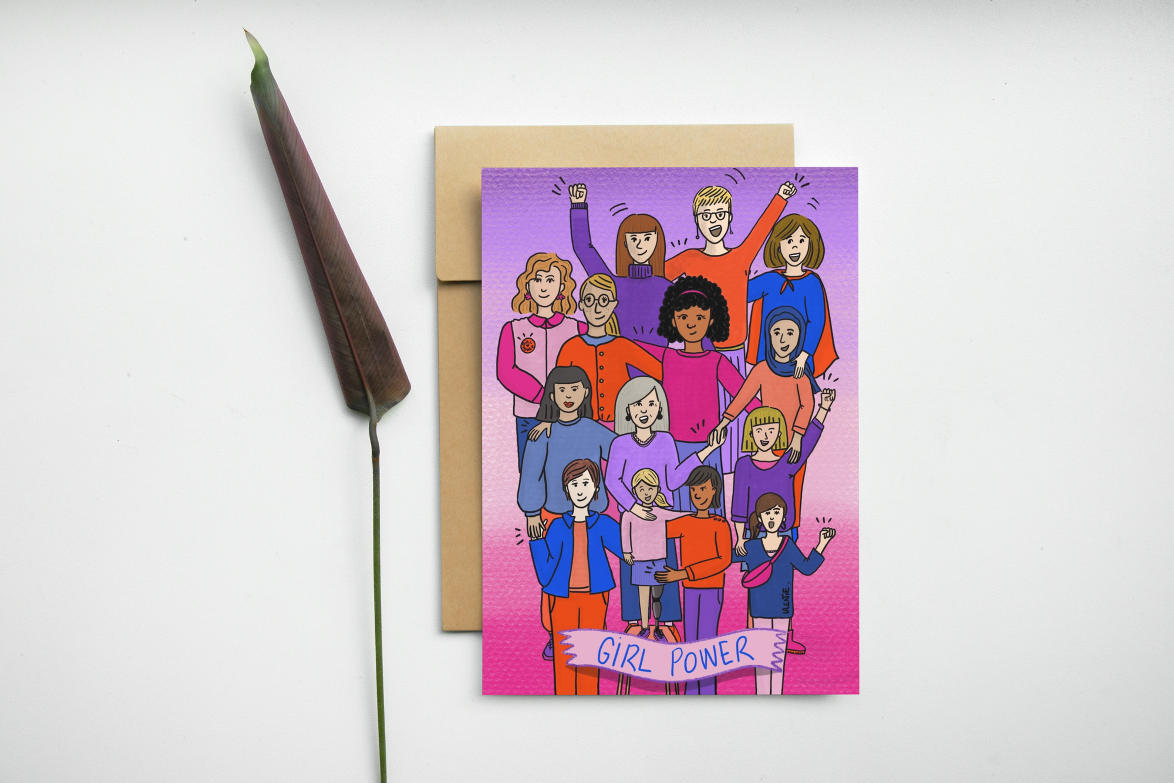 carte avec des femmes et girl power