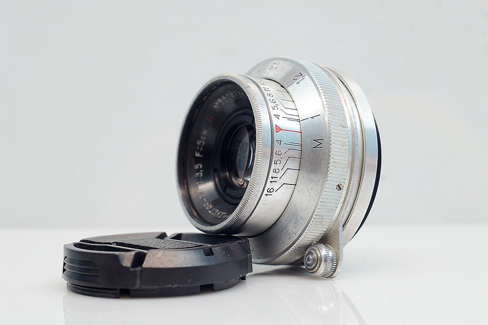 縮圖：M42 蘇俄餅鏡 Industar-22 紅N 50mm f3.5, 1955 USSR (新淨)