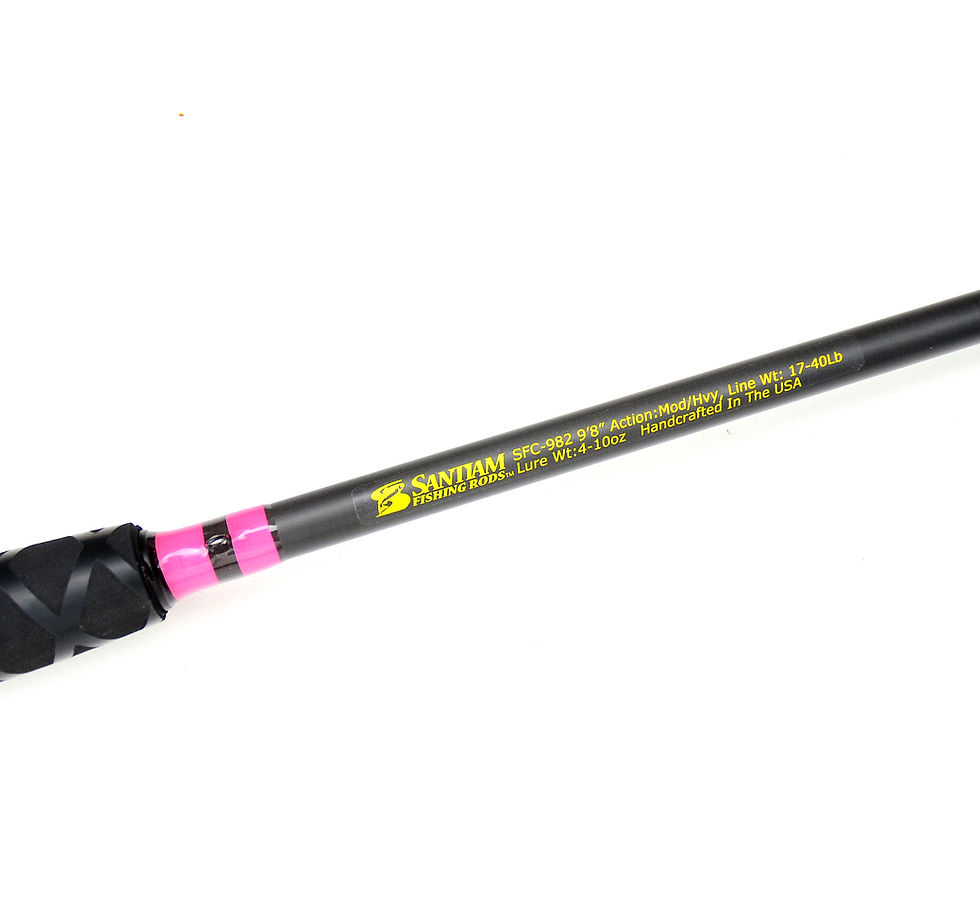 Thumbnail: 9'8' 17-40lb 2pc Casting/Trolling Rod Pink Neon