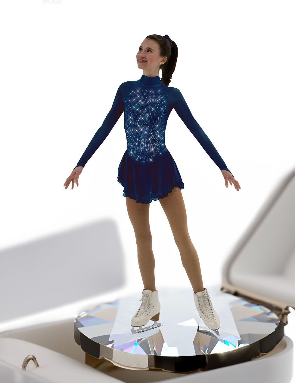Thumbnail: Jerry's Figure Skating Dress F22009 - Classic Highneck Dress (Child)