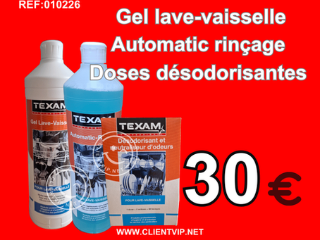 Promotion lave-vaisselle texam. Client vip, valable jusqu'au 15 février 2026. Stéphane texam votre conseiller partout en Belgique