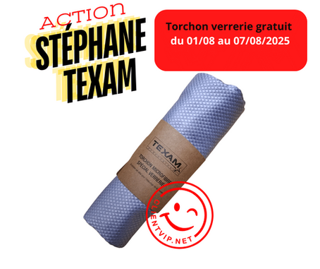 action spéciale, promotion torchon microfibre lilas texam gratuit , client vip, stéphane texam votre conseiller partout en belgique 