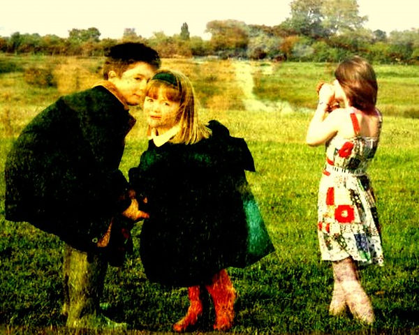 This image shows my brother and I when we were younger as well myself as a teenager. Time fascinates me - especially when you mix it up.