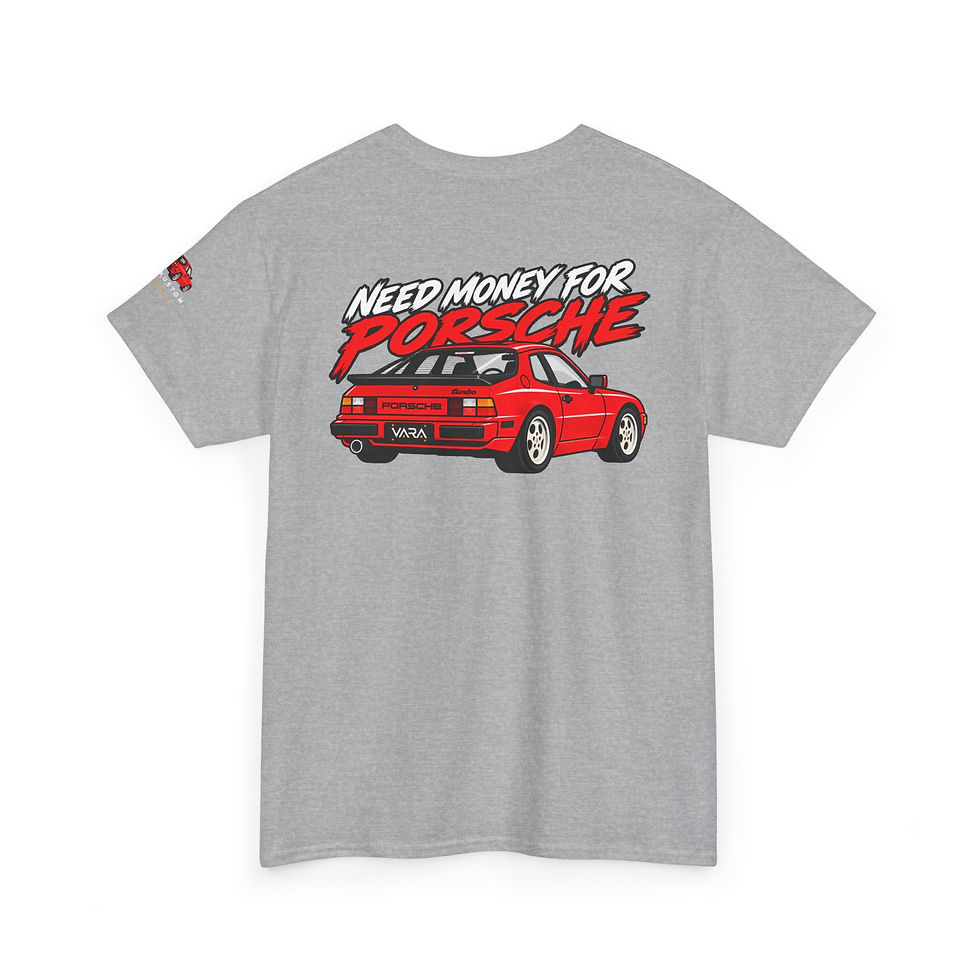 Thumbnail: Need Money for Porsche T‑Shirt — Red 944 Sports Car Tee