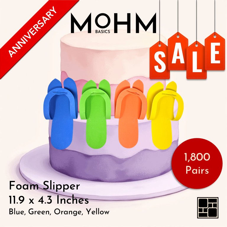 ANNIVERSARY SALE - Foam Slipper; Foldable; Assorted Colors