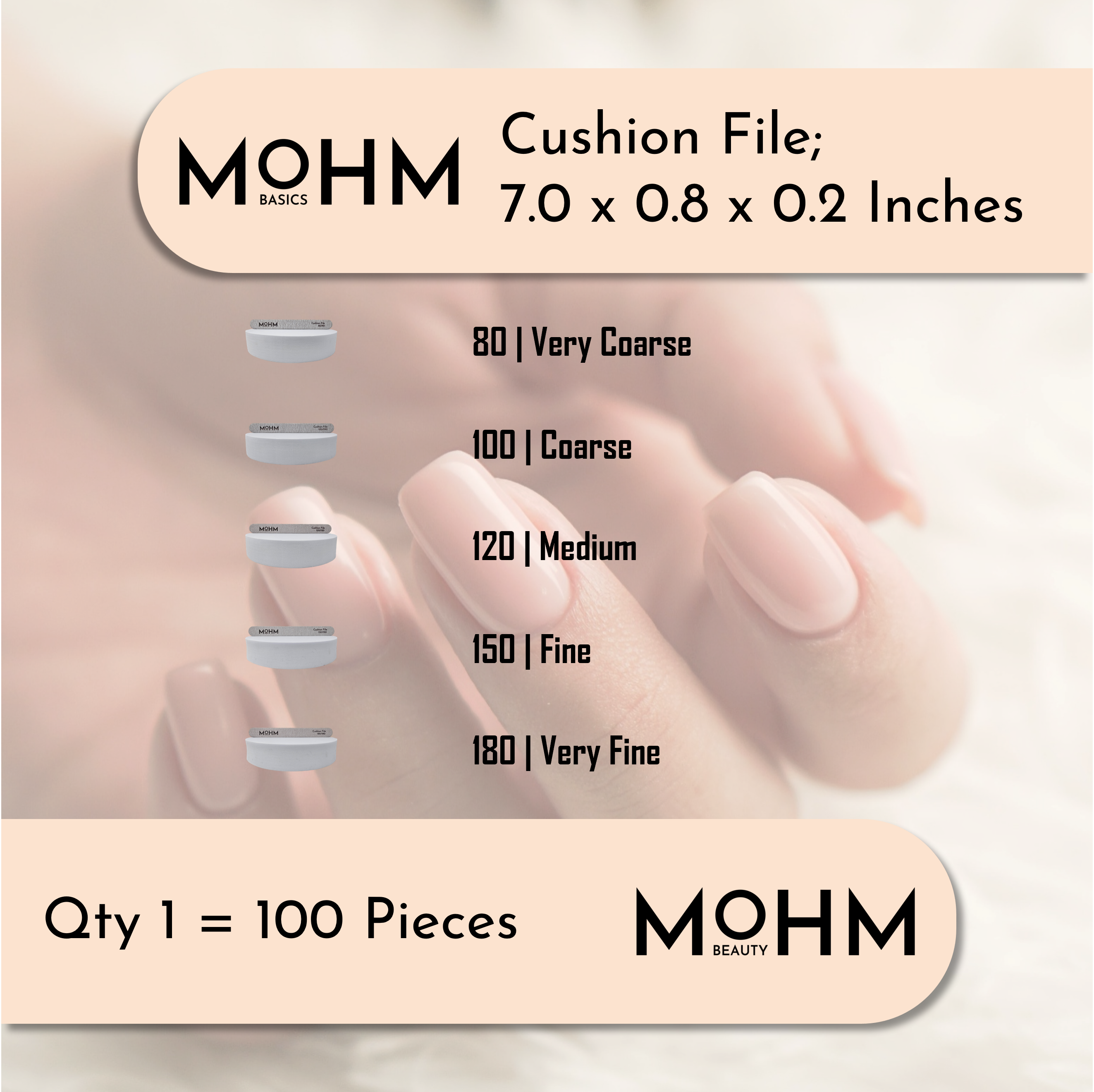 MEMBER DEAL - Regular Cushion File; 7.0 x 0.8 x 0.2 Inches [Qty 1 = 100 Pieces]