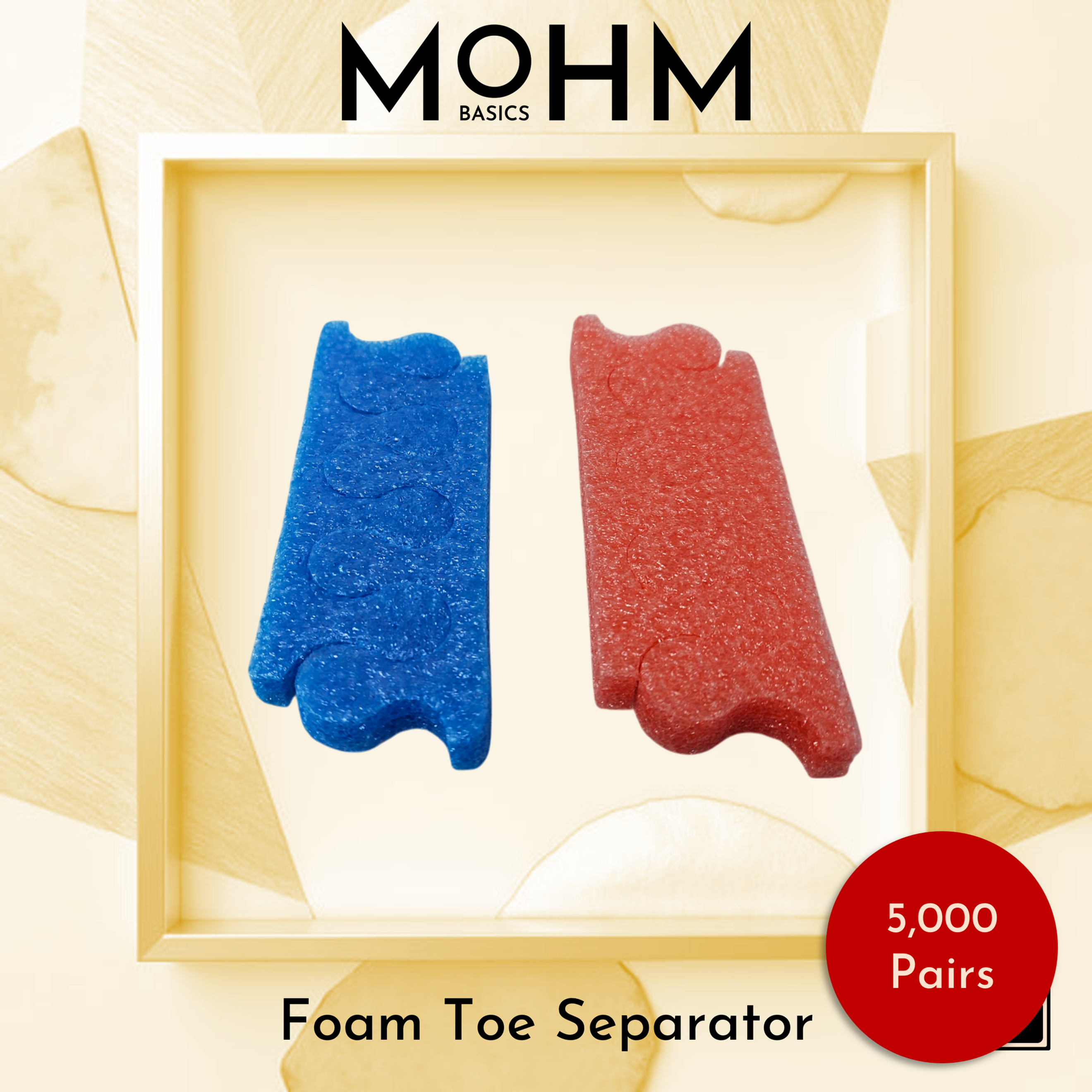 Foam Toe Separator; Assorted Colors [Qty 1 = 5,000 Pairs]