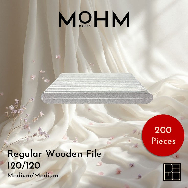 SUMMER SALE - Regular Wooden File; Large; 7.1 x 0.8 x 0.1 Inches; 120/120 Medium