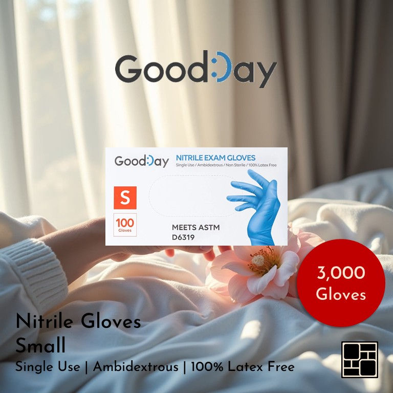 Hình thu nhỏ: Good Day Nitrile Gloves; Small; Blue