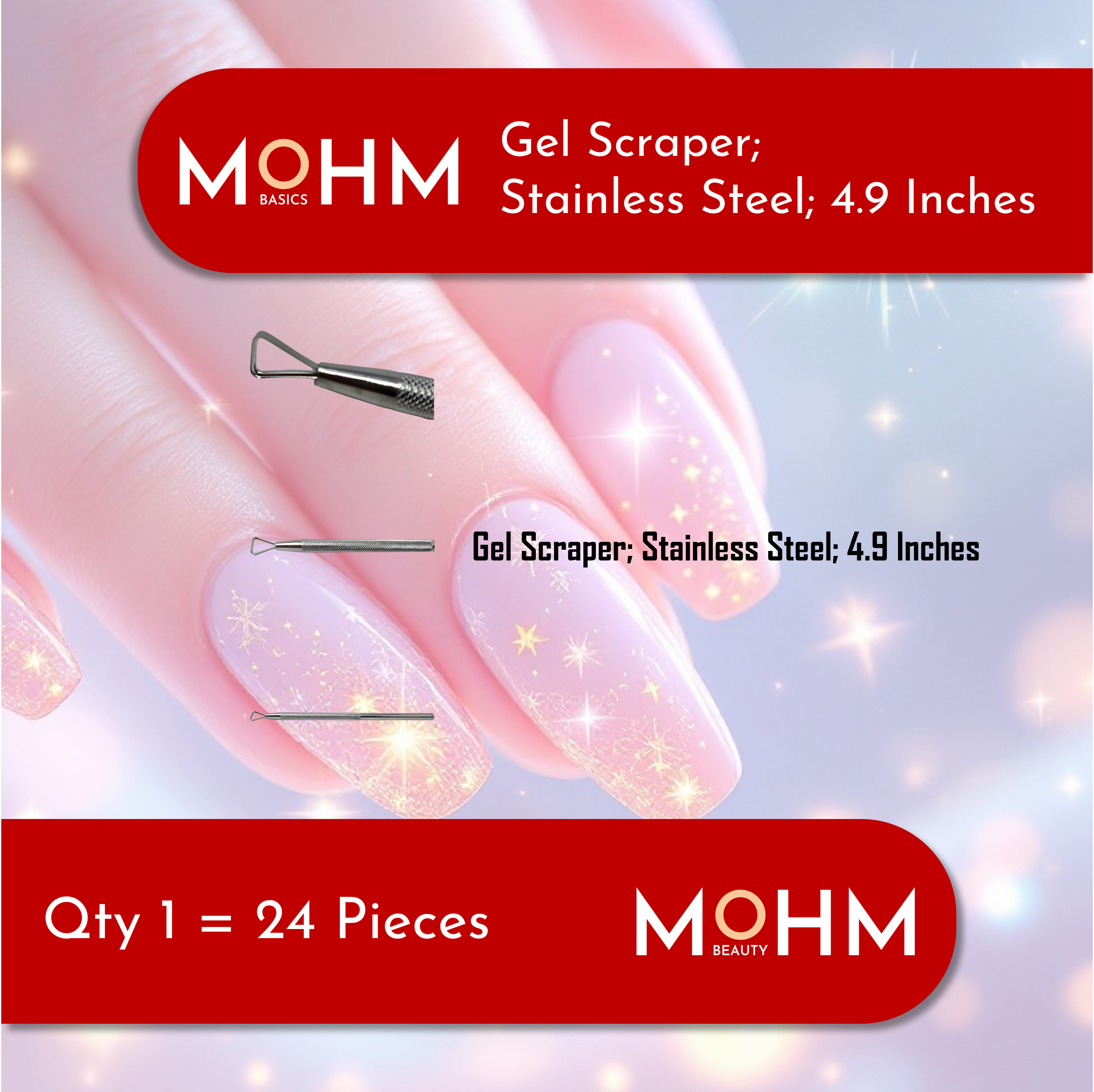 Gel Scraper; 4.9 Inches [Qty 1 = 24 Pieces]