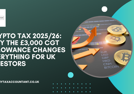 Crypto Tax 2025/26: £3,000 CGT Allowance Impact for UK Investors