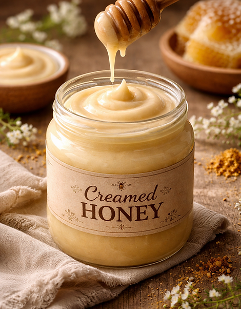 Creamed honey and honeycomb display.png