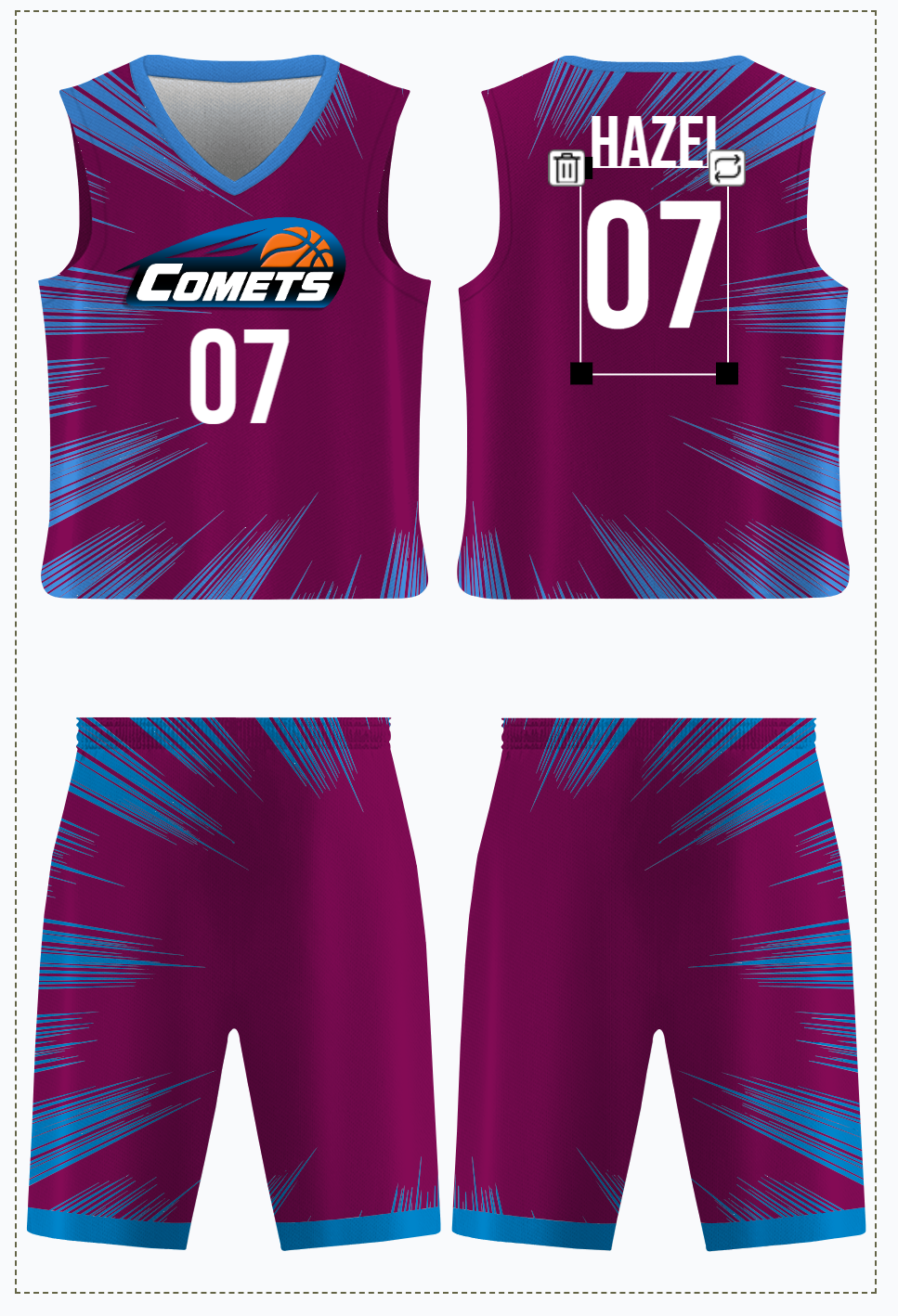 New Comets Girls Uniforms
