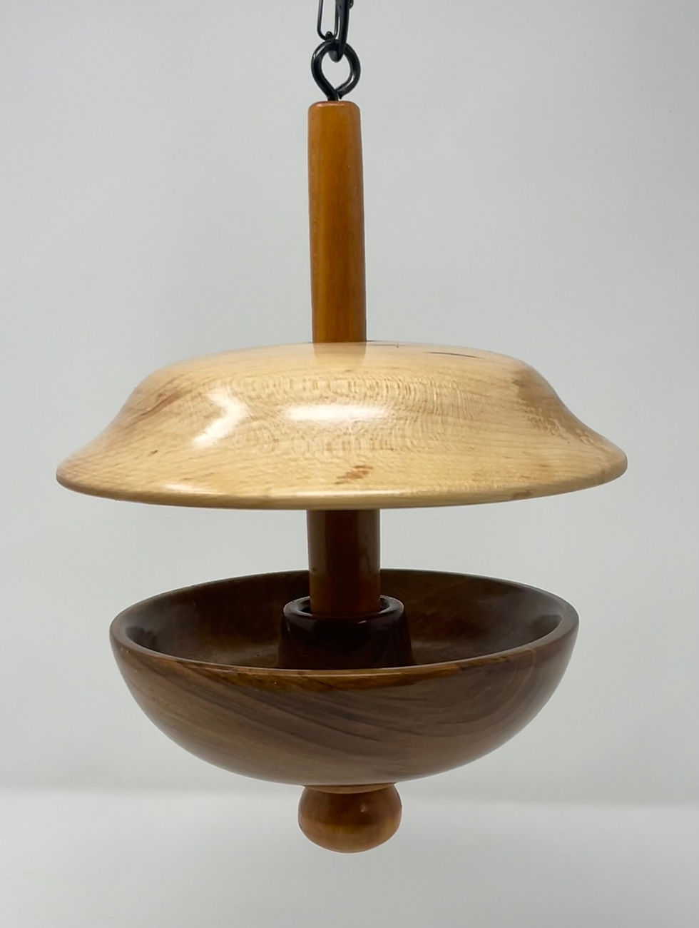 Thumbnail: Small Bird Feeder made from sustainable hardwood With Gloss Lacquer Finish
