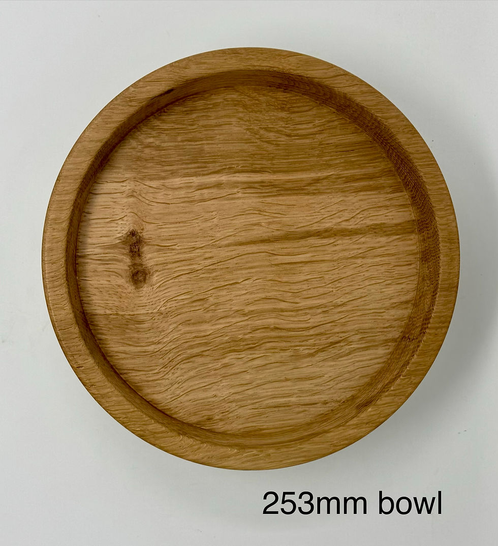 Thumbnail: Hand made Oak Shallow Bowls, perfect eating or displaying food
