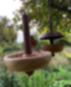 Hanging Bird Feeder With Gloss Lacquer Finish