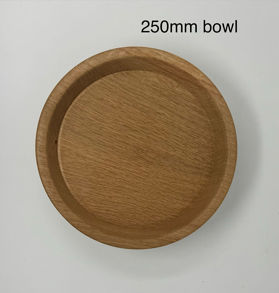 Thumbnail: Hand made Oak Shallow Bowls, perfect eating or displaying food