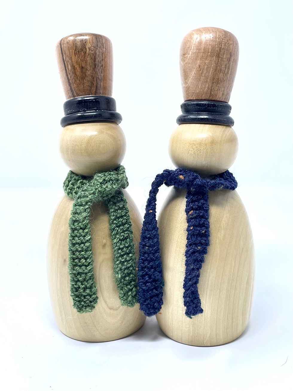 Thumbnail: Hand-made Snowmen Christmas Decoration Made From Hardwood