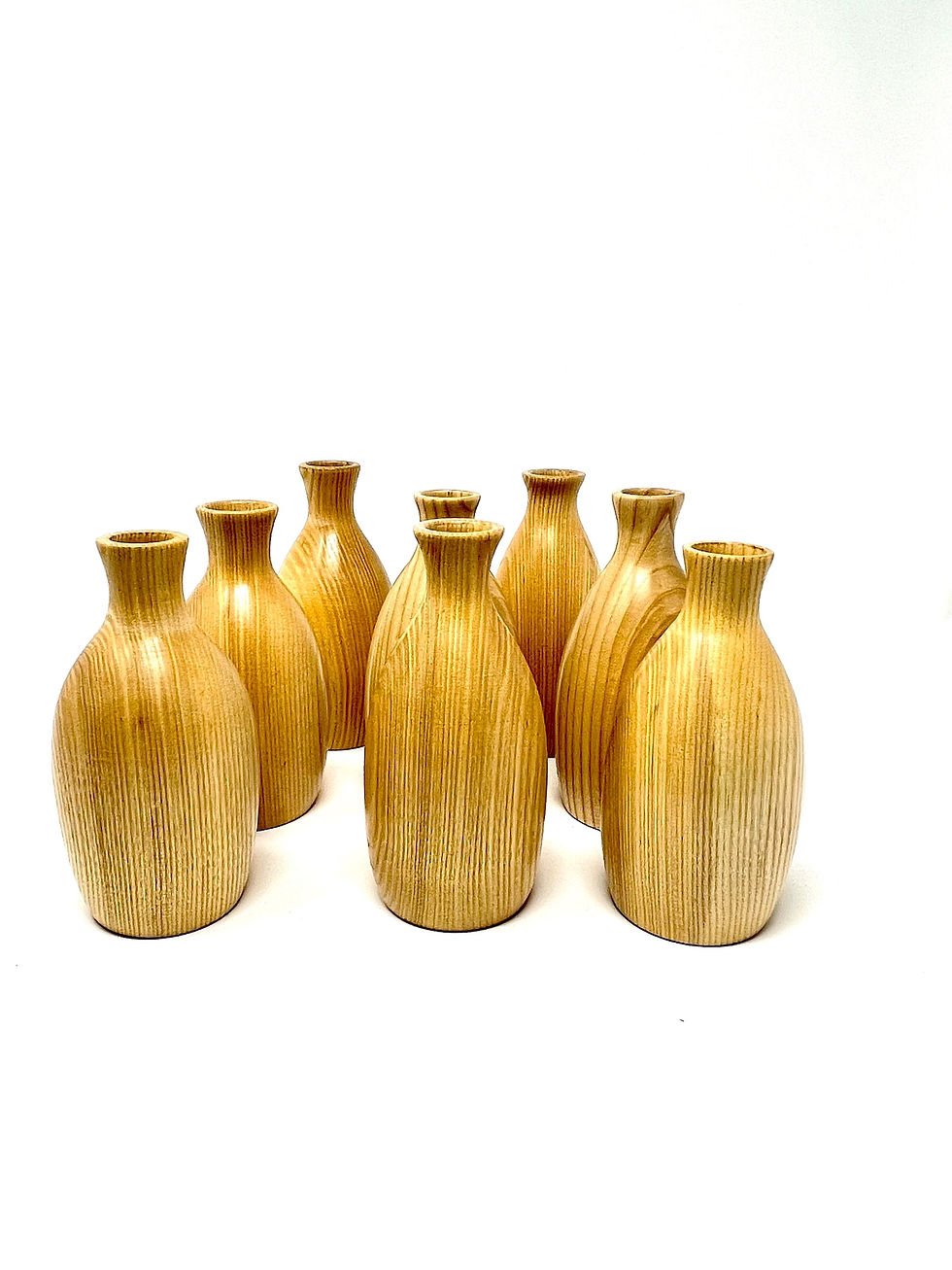 Set of Obelix Wooden Bud Vases
