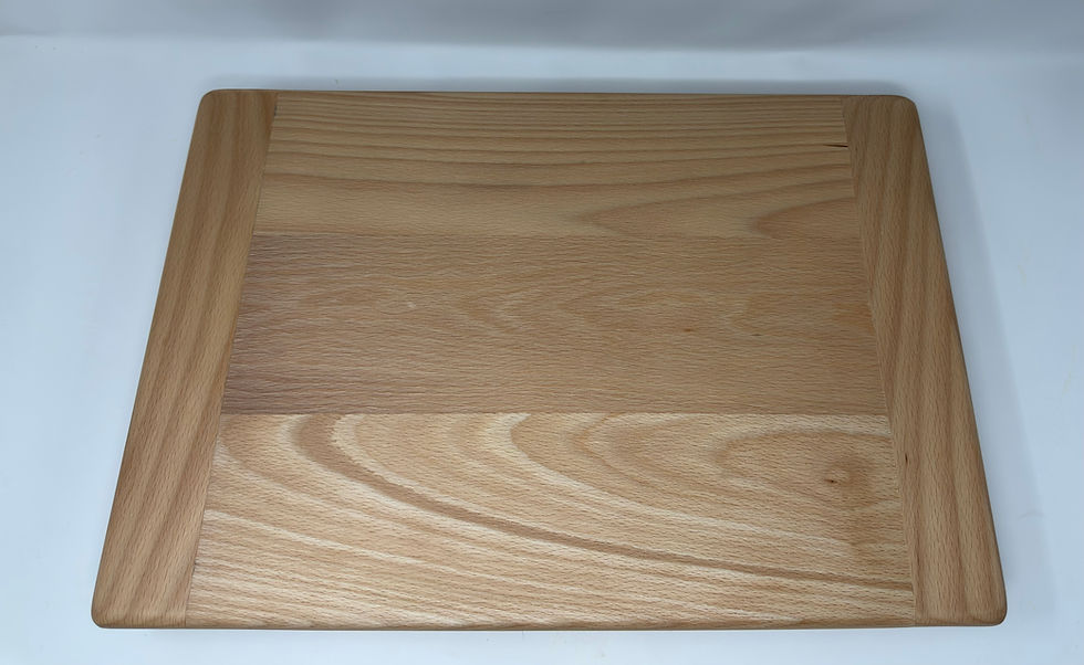 Traditional beech chopping board with breadboard ends