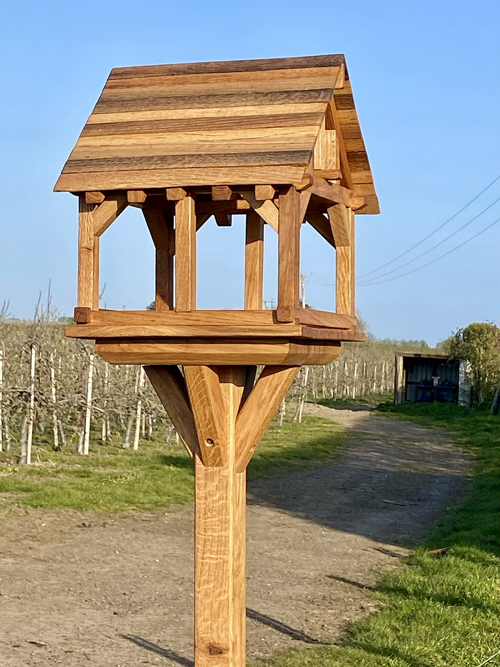 Thumbnail: 2 Bay Oak Framed Bird Table Finished With Tung Oil
