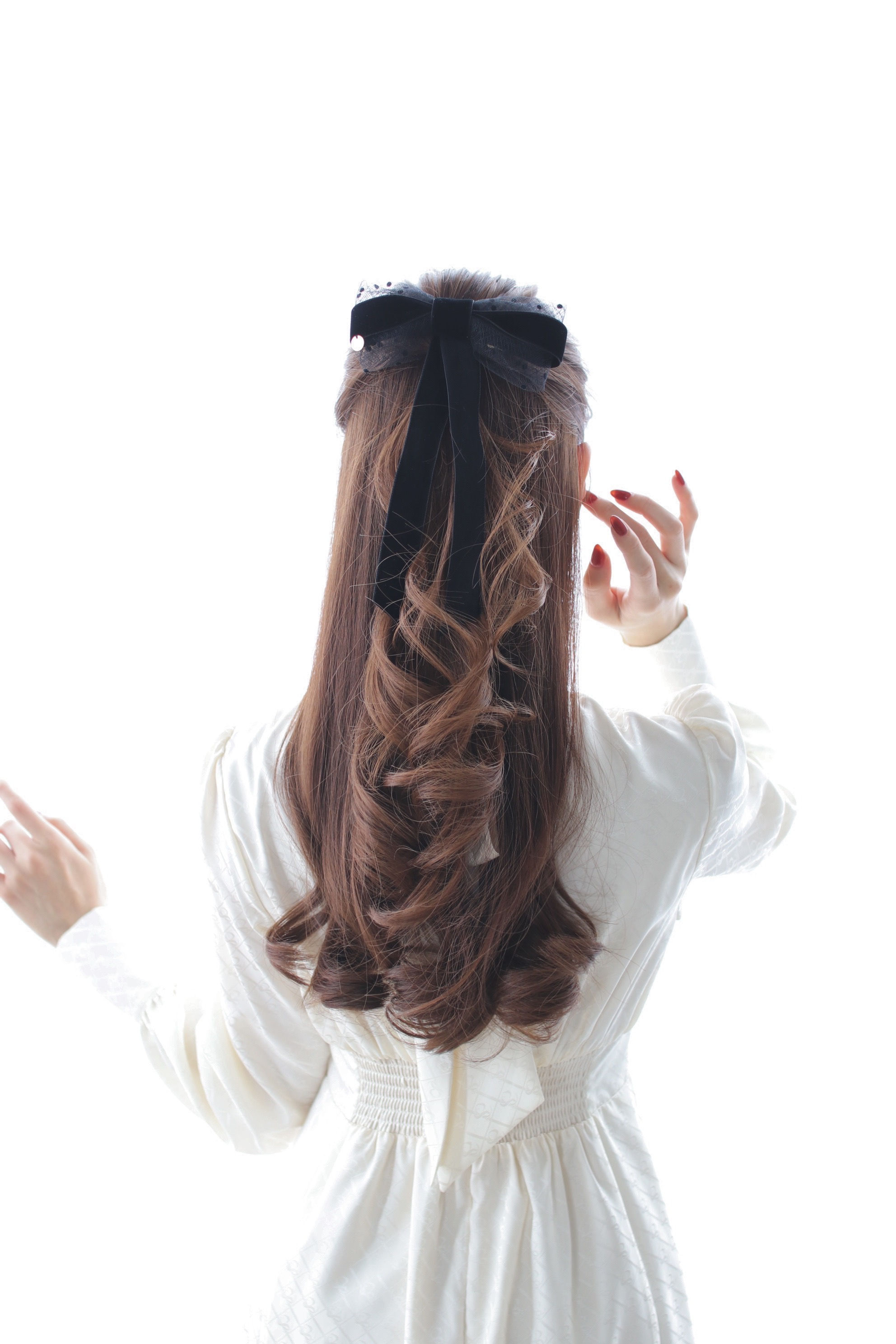 【再販】lingerie velvet lace hairdress clip L