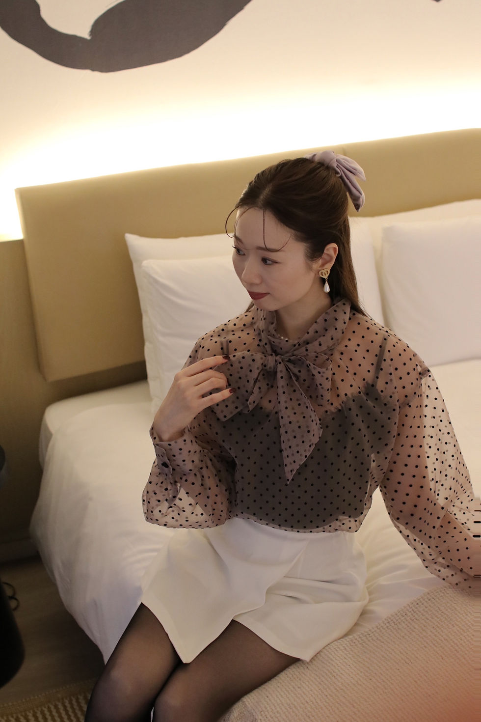 サムネイル： angel hair sihouette chouchou-snow lavender