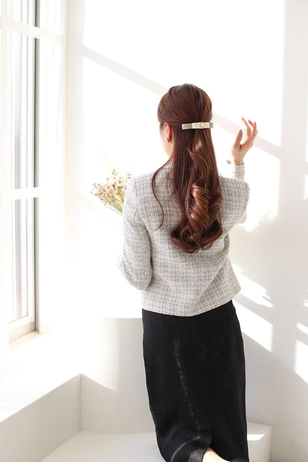 サムネイル： pearl coppelia ribbon softleather pony hook. bicolor