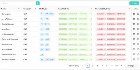 Shift Management Portal