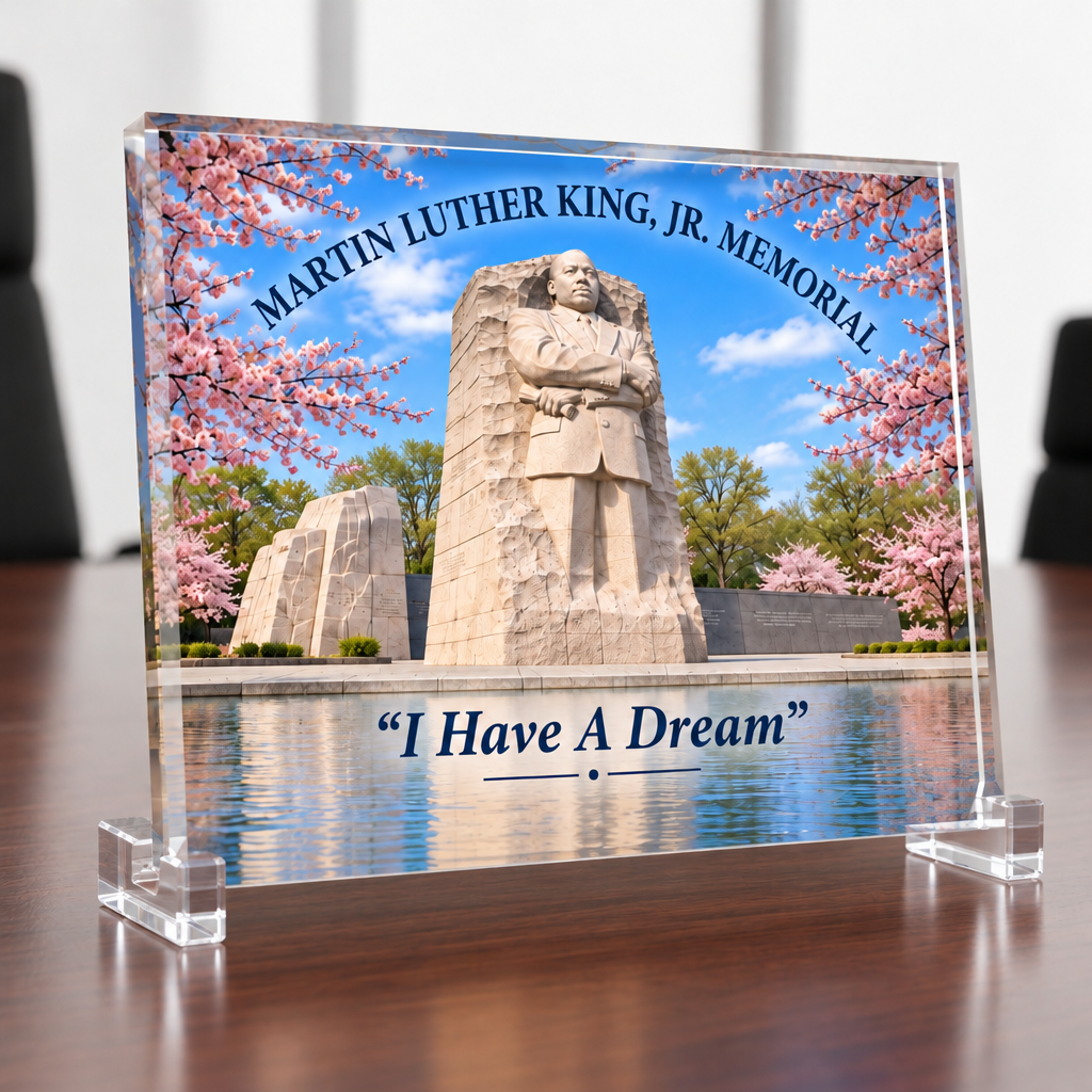 Martin Luther King, Jr. Memorial 10x8 Textured Acrylic Display & Stand