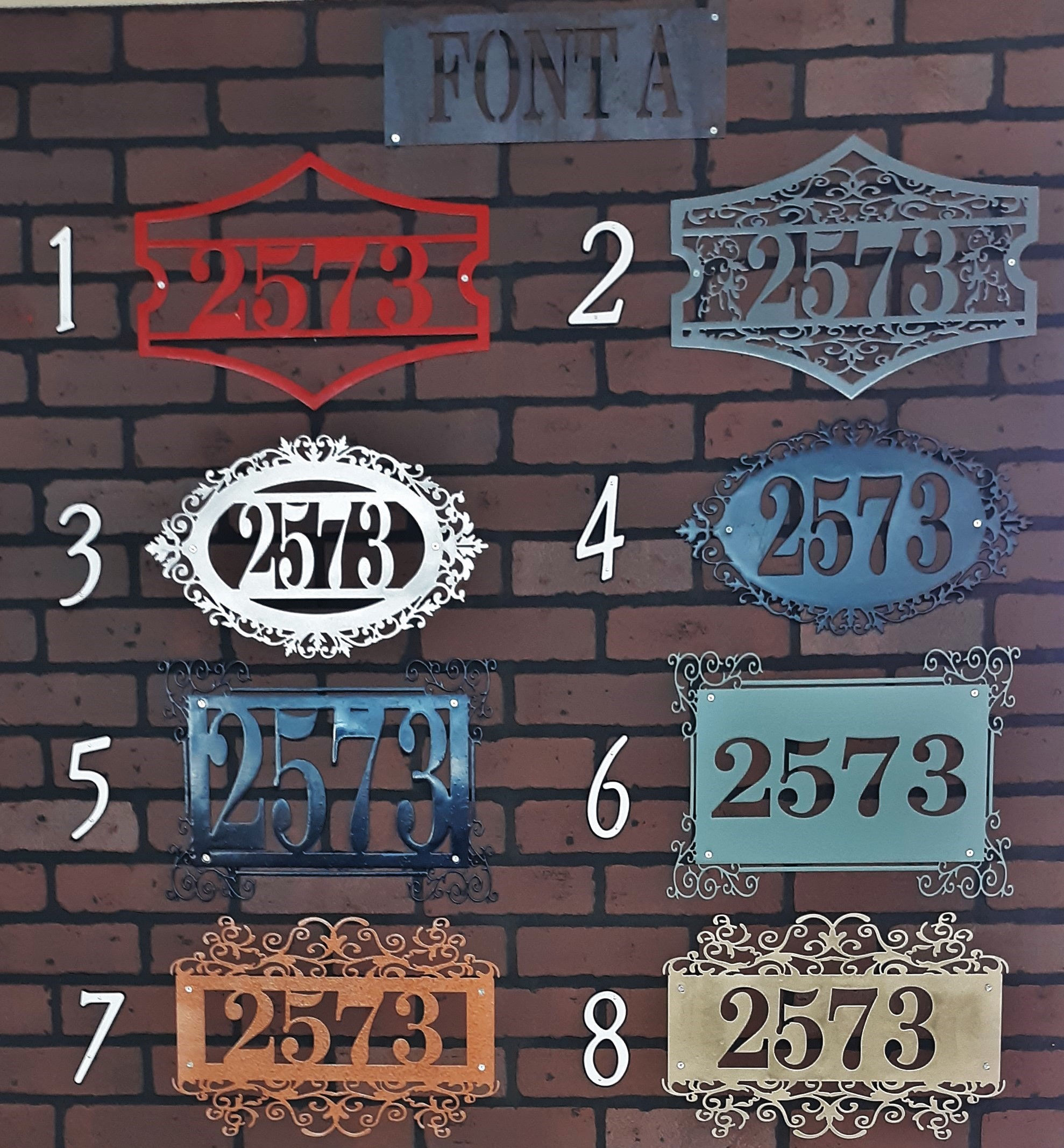 Address Signs Font A