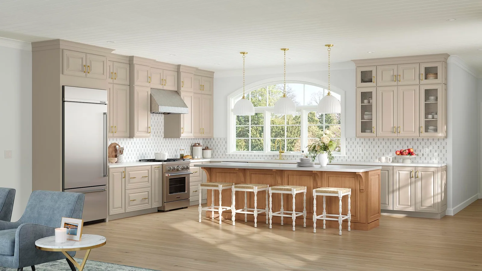 kitchen elderidge painted oat maple cider 1951 cabinetry