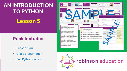 Introduction to Python Lesson 5 | Robinson Education