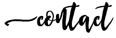 CONTACT in black calligraphy
