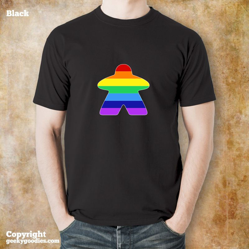 Rainbow Meeple Men's/Unisex T-shirt