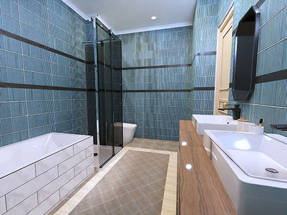 ボウクスのマットな質感のDivisionCタイルを使った空間