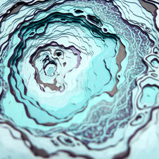 paper strata showing layers of organic shapes