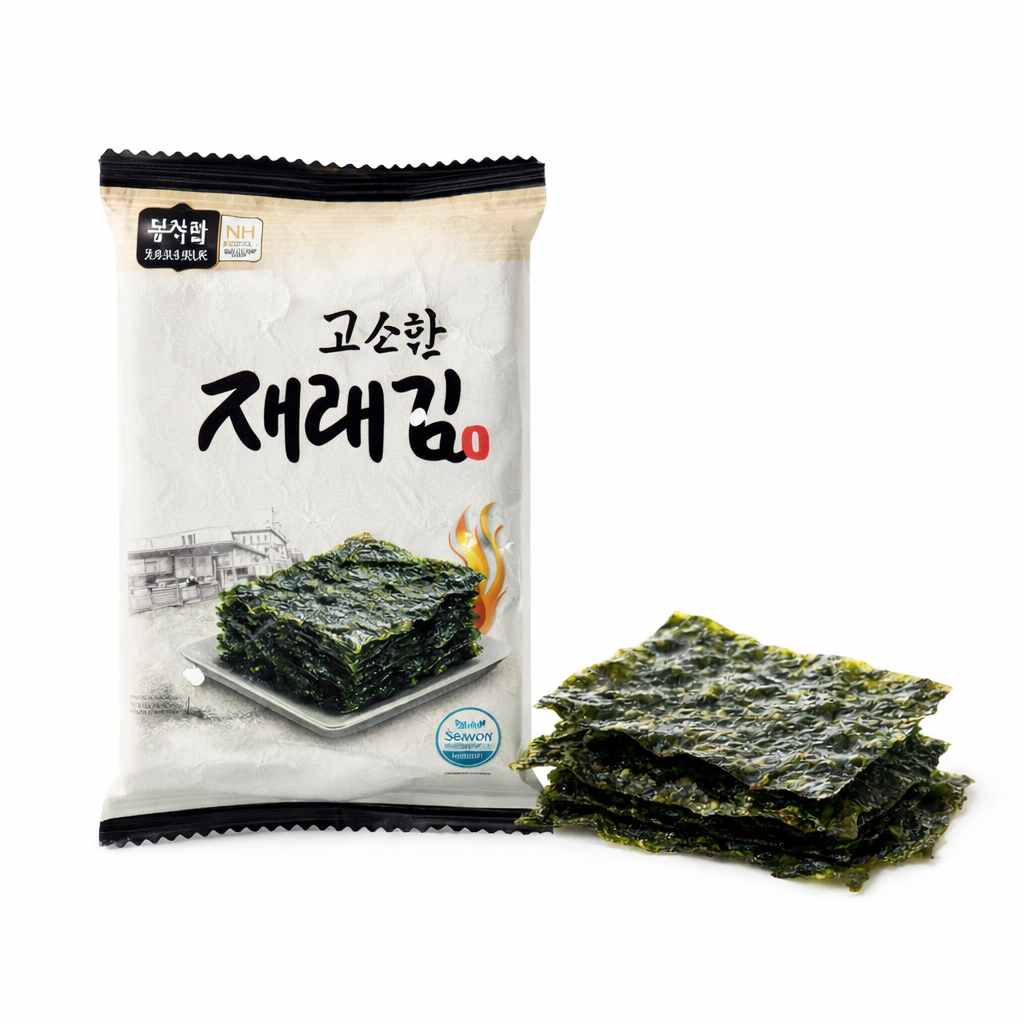 alghe nori secche condite coreane vegan 4g snack alghe