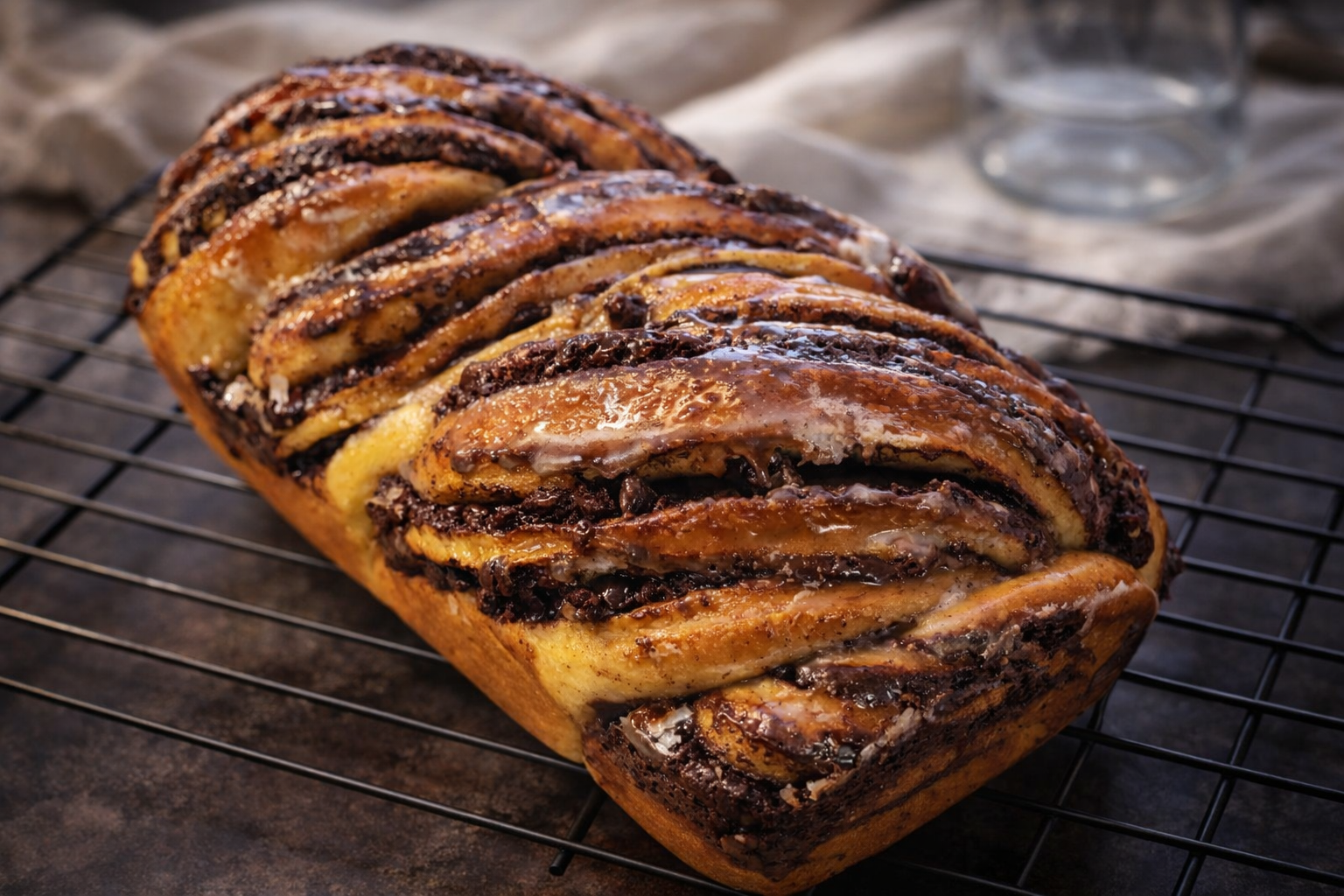 Chocolate/Cinnamon Sourdough Bobka (9x5" Loaf)