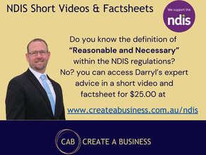 Do you understand "Reasonable and Necessary" within the NDIS framework?