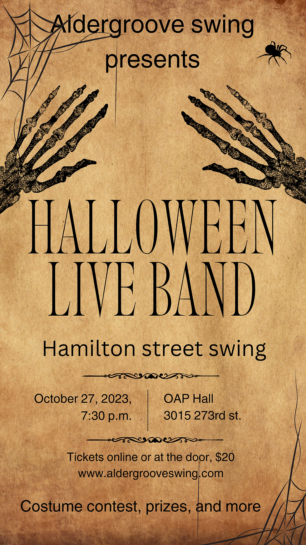 Live band halloween dance