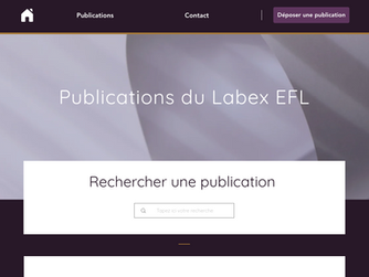 Nouveau site pour les Publications du Labex EFL